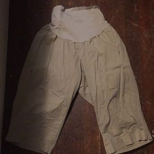 2 pairs of Plus size maternity capris.